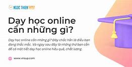 Dạy Học Online Cần Những Gì