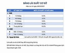 Lãi Vay Ngân Hàng Sacombank